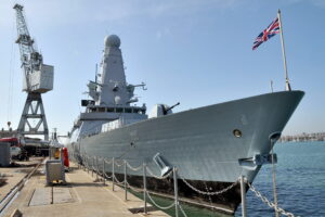 HMS Dauntless Frigate Type 45 - Tratos Military Cables for Defence Cammell Laird Shipyard, Liverpool, UK