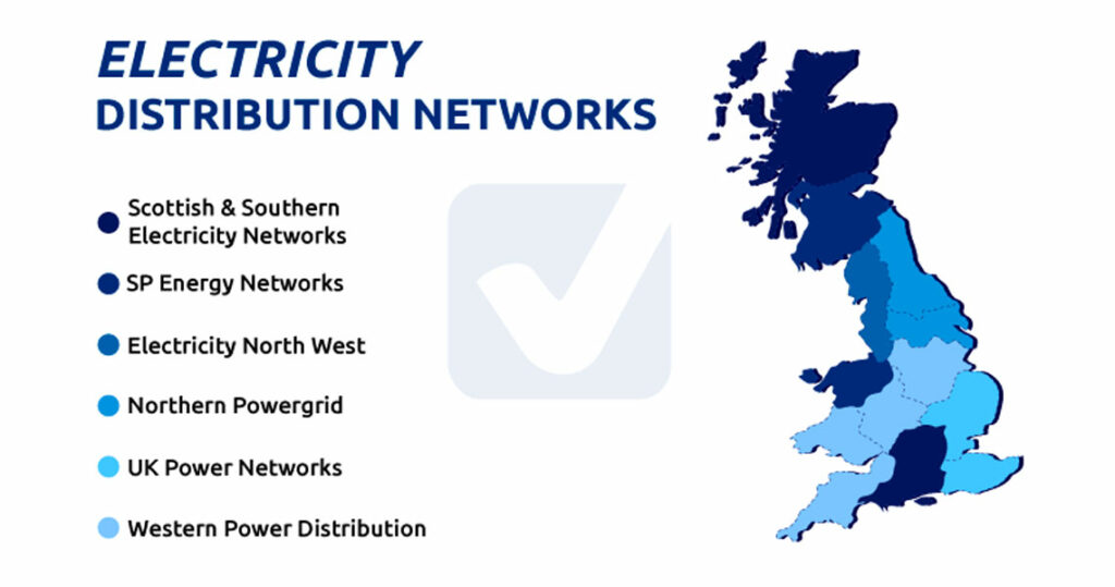 uk electricity distribution network map - Britain